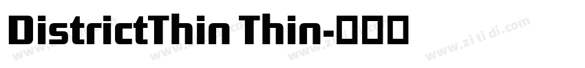 DistrictThin Thin字体转换